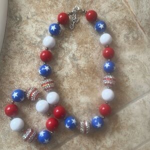 Girls America Necklace & Bracelet Set